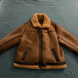 Banana Republic Heritage Shearling Flight Jacket XL